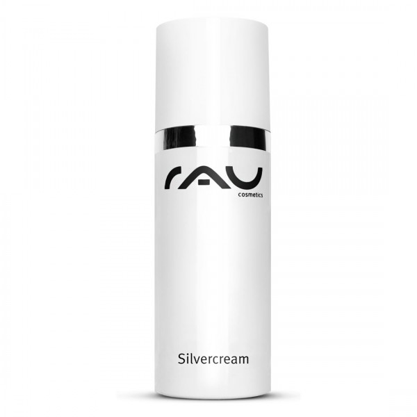 RAU Silvercream 50 ml - Gesichtscreme für unreine Haut mit Microsilber, Zink, Urea & Salbei